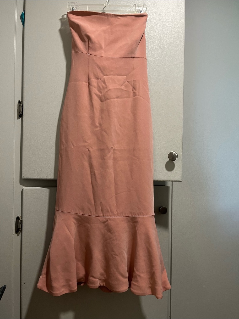 cinq a sept pink luna bloom strapless pink dress
